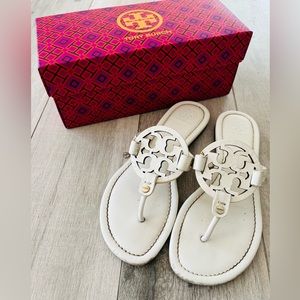 Tory Burch Miller Sandal White 7